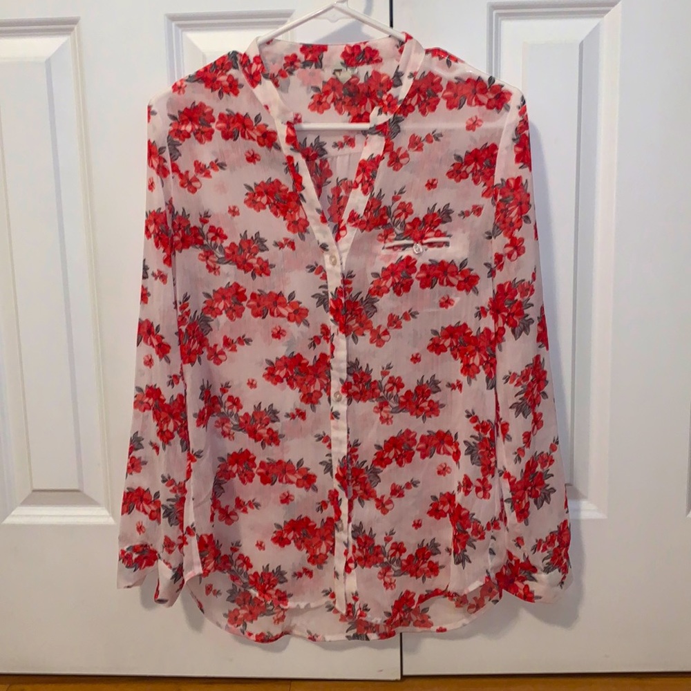 Kut from the Kloth Sheer Floral Blouse